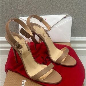 Christian Louboutin Jonatina 100 Heels in Nude and Transparent